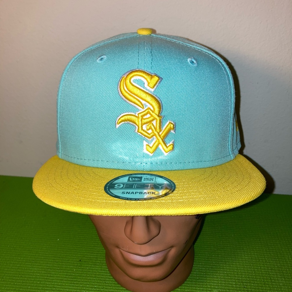 New Era Chicago White Sox Icon Two Tone 9FIFTY Snapback Hat Turquoise RARE New